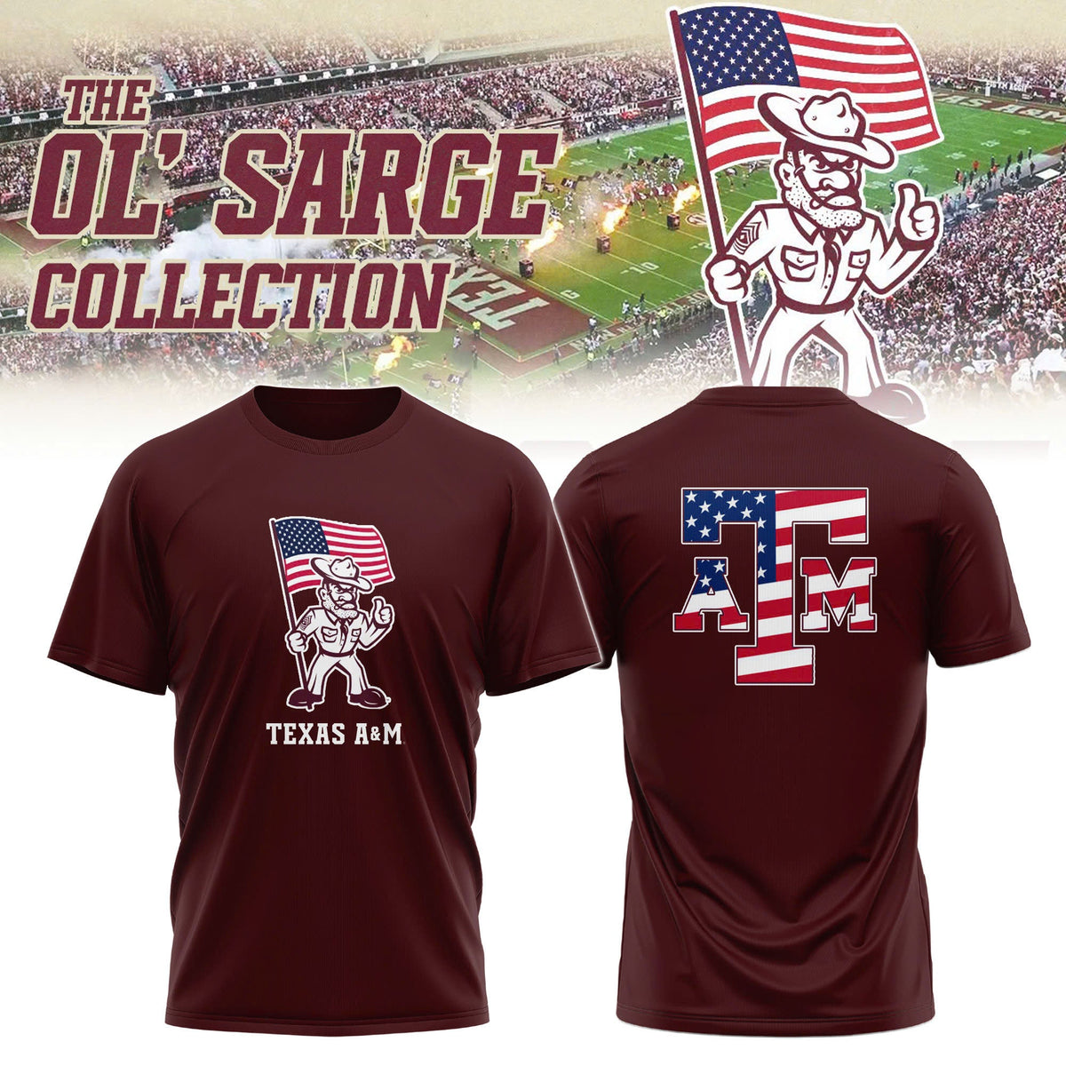 Youth Ol’ Sarge American Flag Tshirt