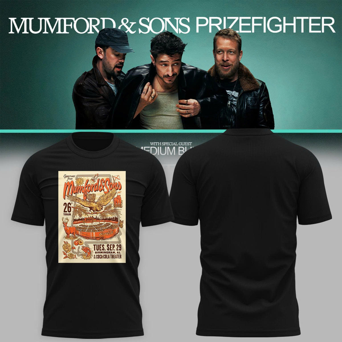 Mumford And Sons Birmingham AL 2026 Tshirt