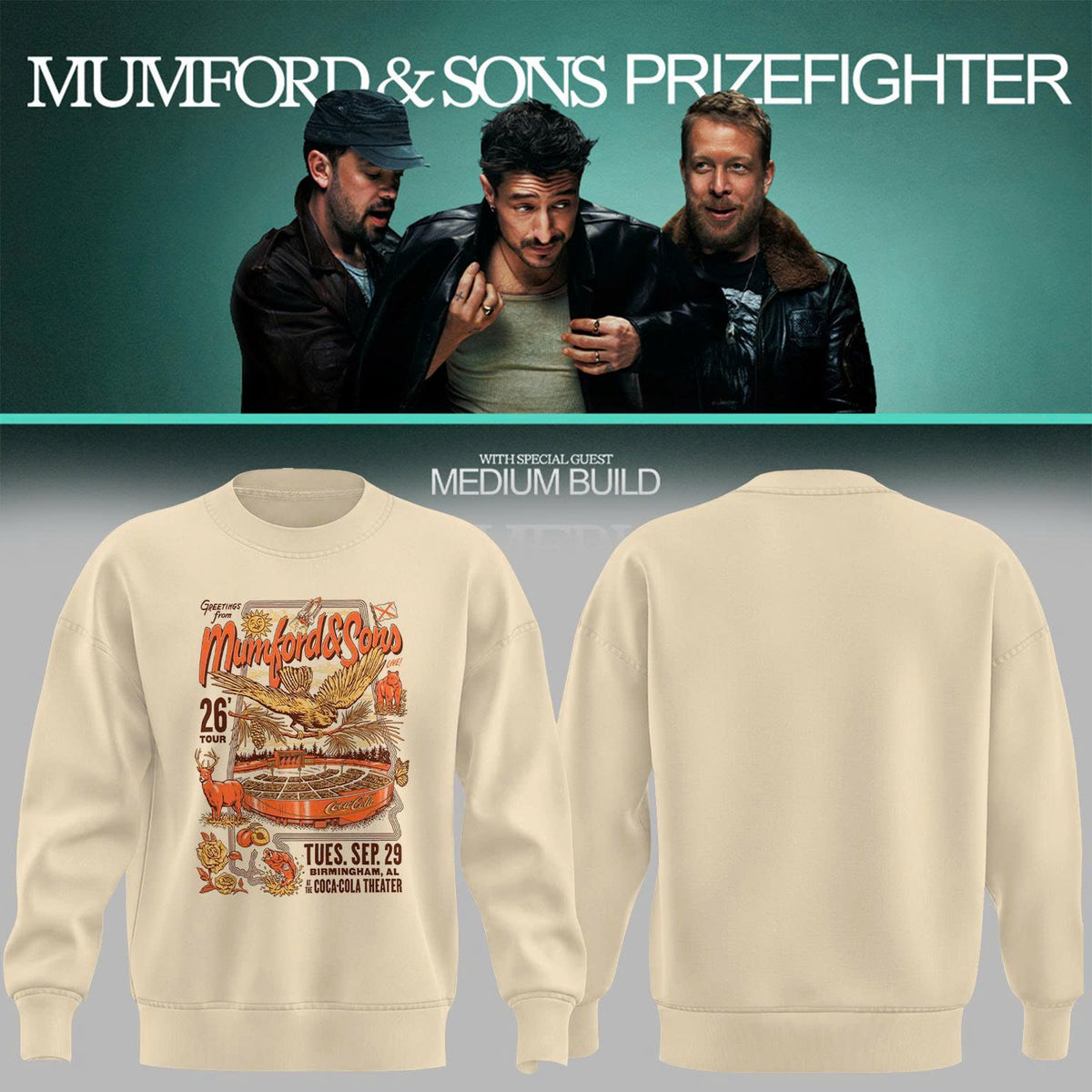 Mumford And Sons Birmingham AL 2026 Sweater