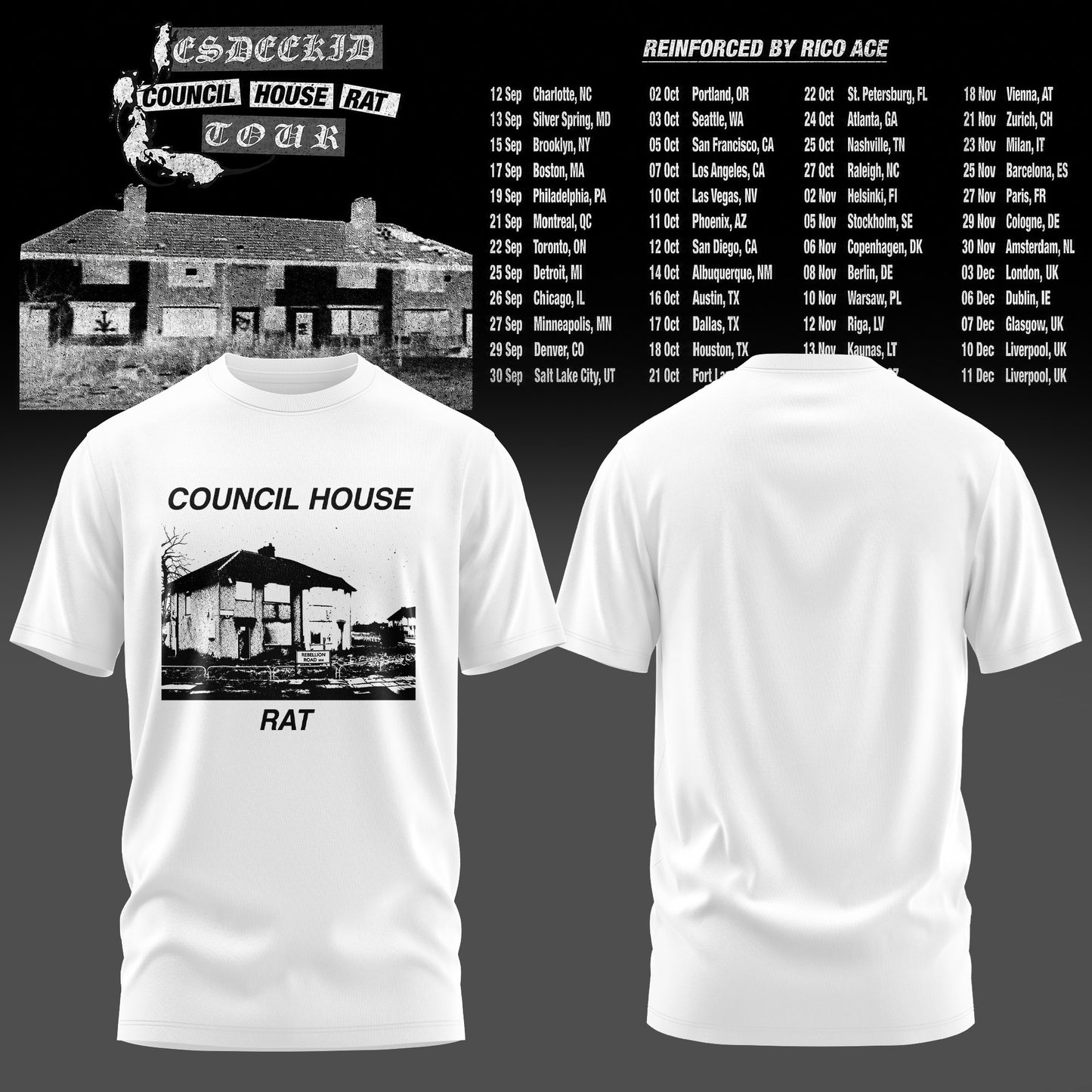 Council House Rat Tour Vintage Washed Graphic Tee