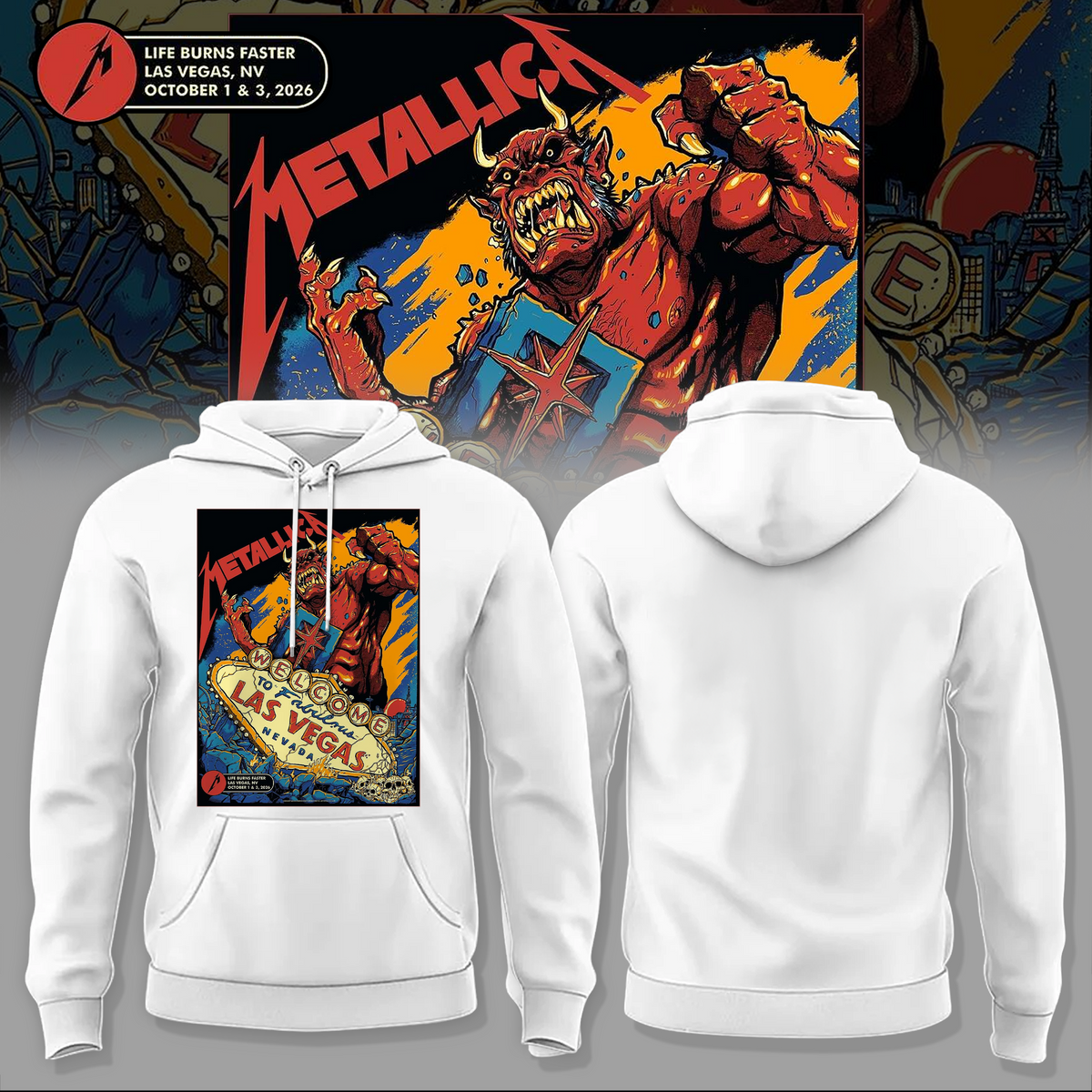 Life Burns Faster, Las Vegas - M72 World Tour Hoodie