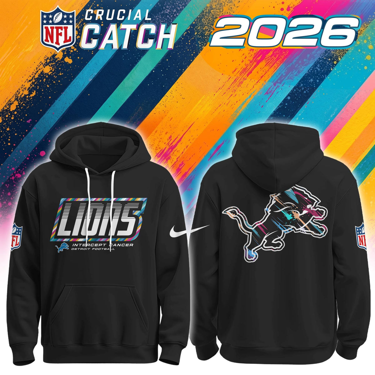 D. Lions 2026 Crucial Catch Limited Hoodie