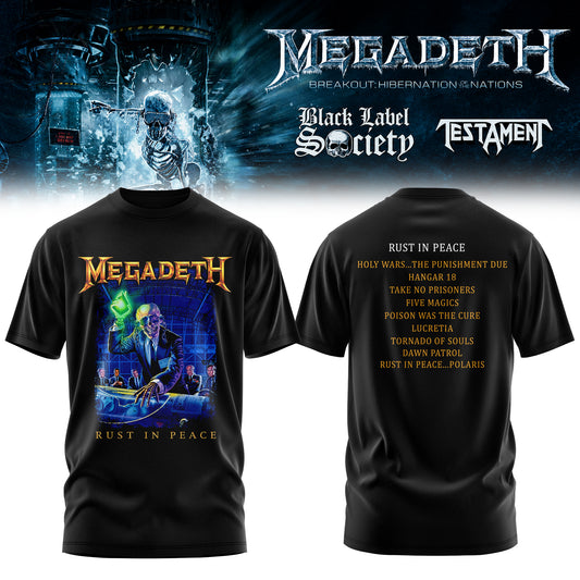 Megadeth Breakout: Hibernation of Nations Europe Tour 2026 Tshirt