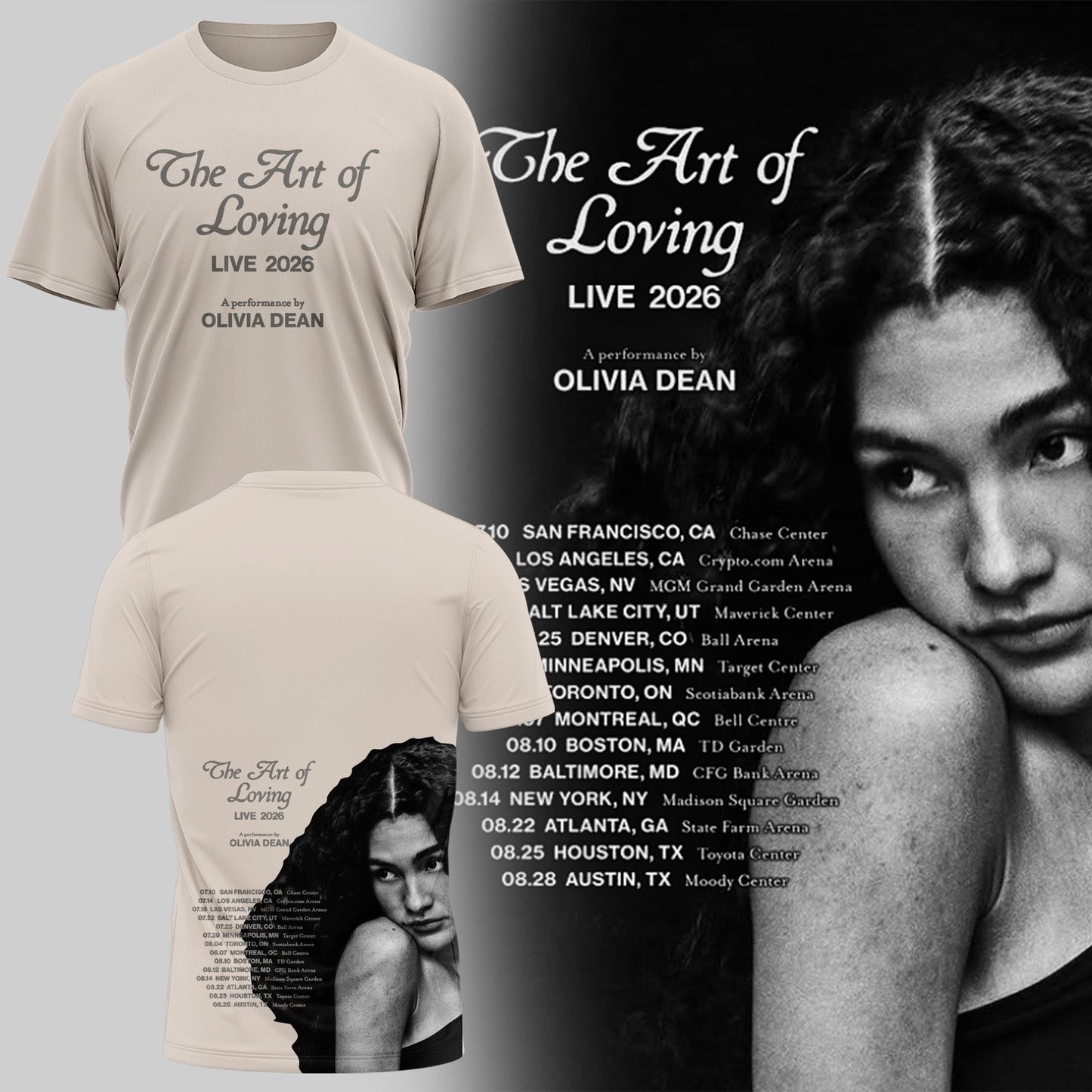 OLIVIA DEAN “ The Art of Loving “ Live 2026 Tshirt