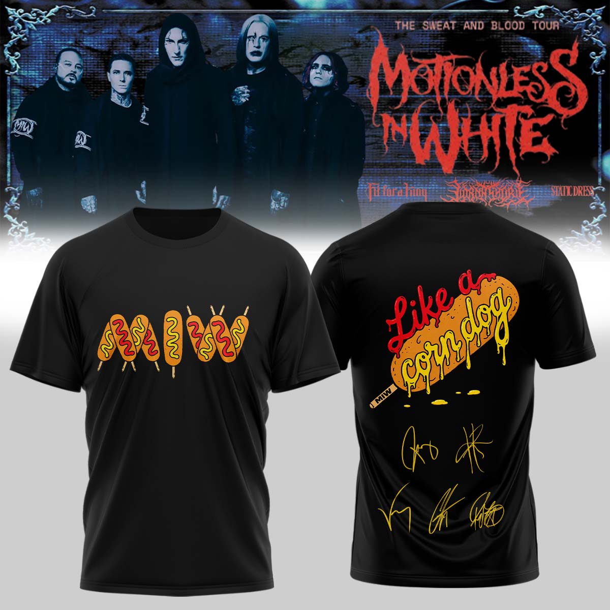 Motionless In White Signed Decades TShirt