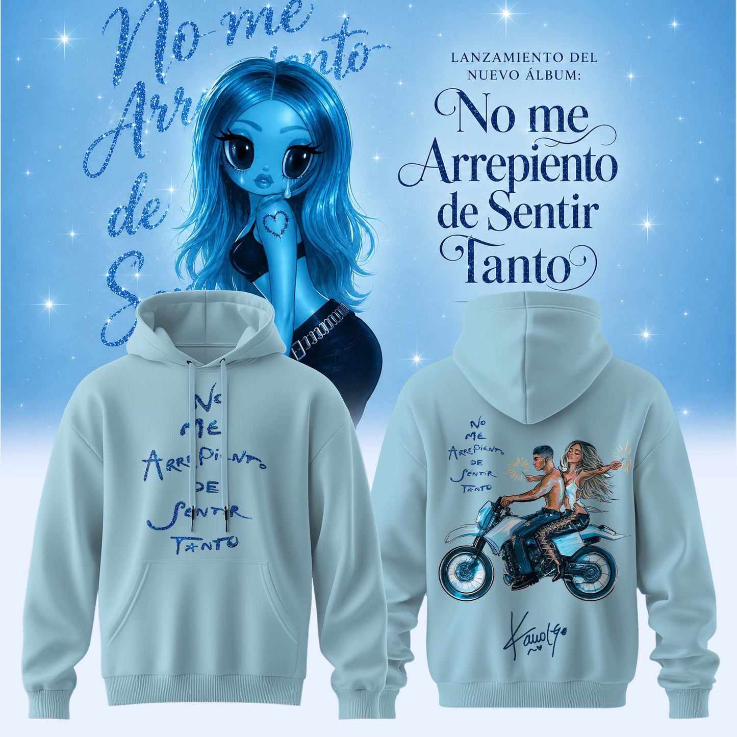 .,KaRol G Album “NO ME ARREPIENTO DE SENTIR TANTO” .Limited Edition Signature Hoodie