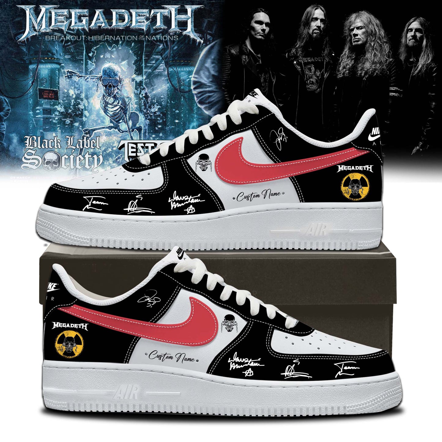 Megadeth Limited Signed Shoes AF1