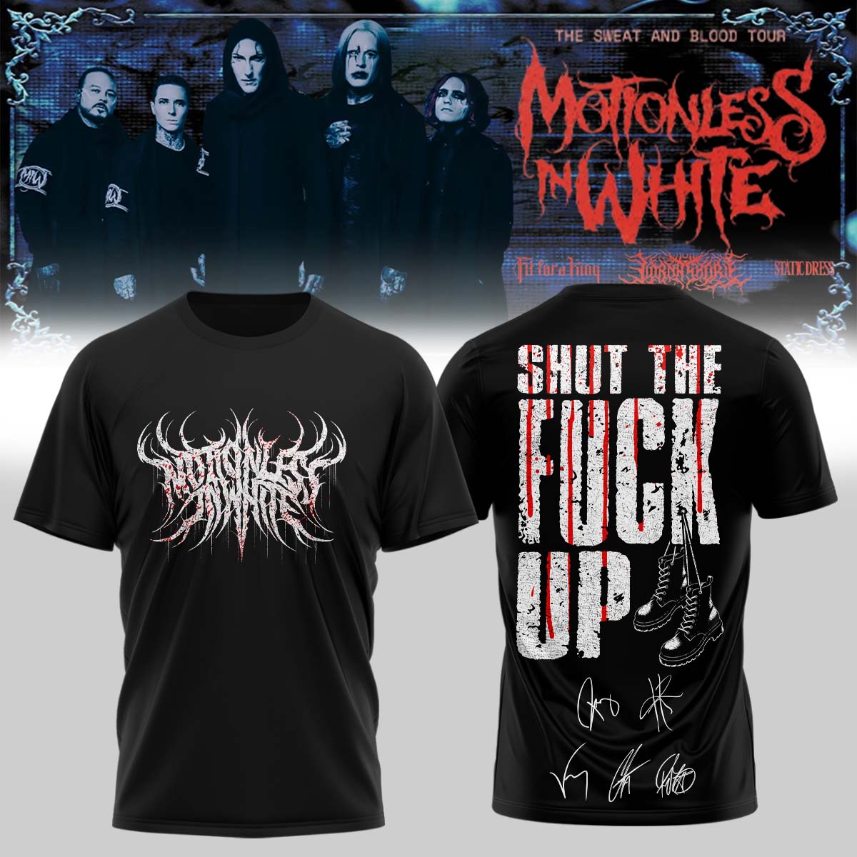 Motionless In White Signed Decades TShirt