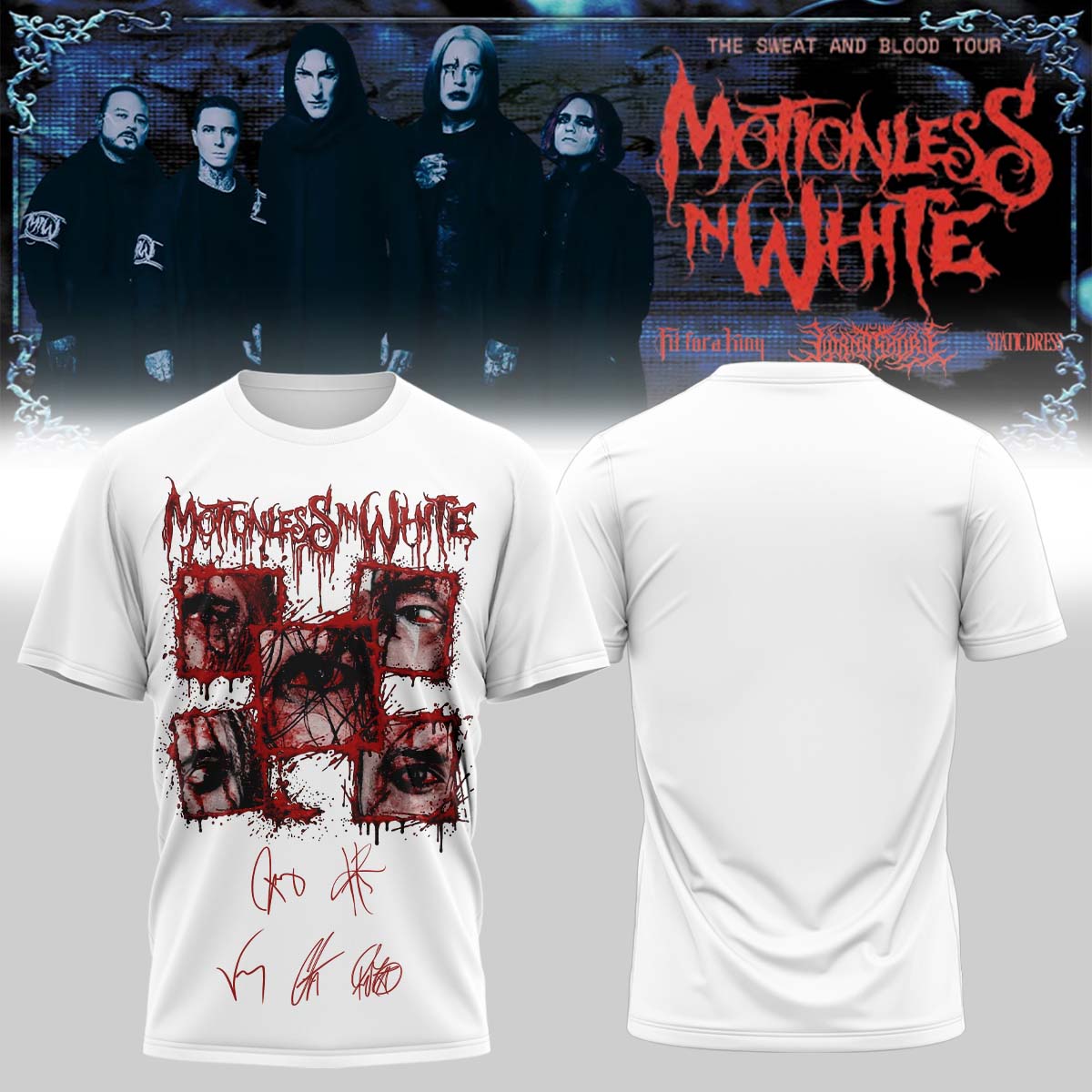 Motionless In White Signed Decades TShirt
