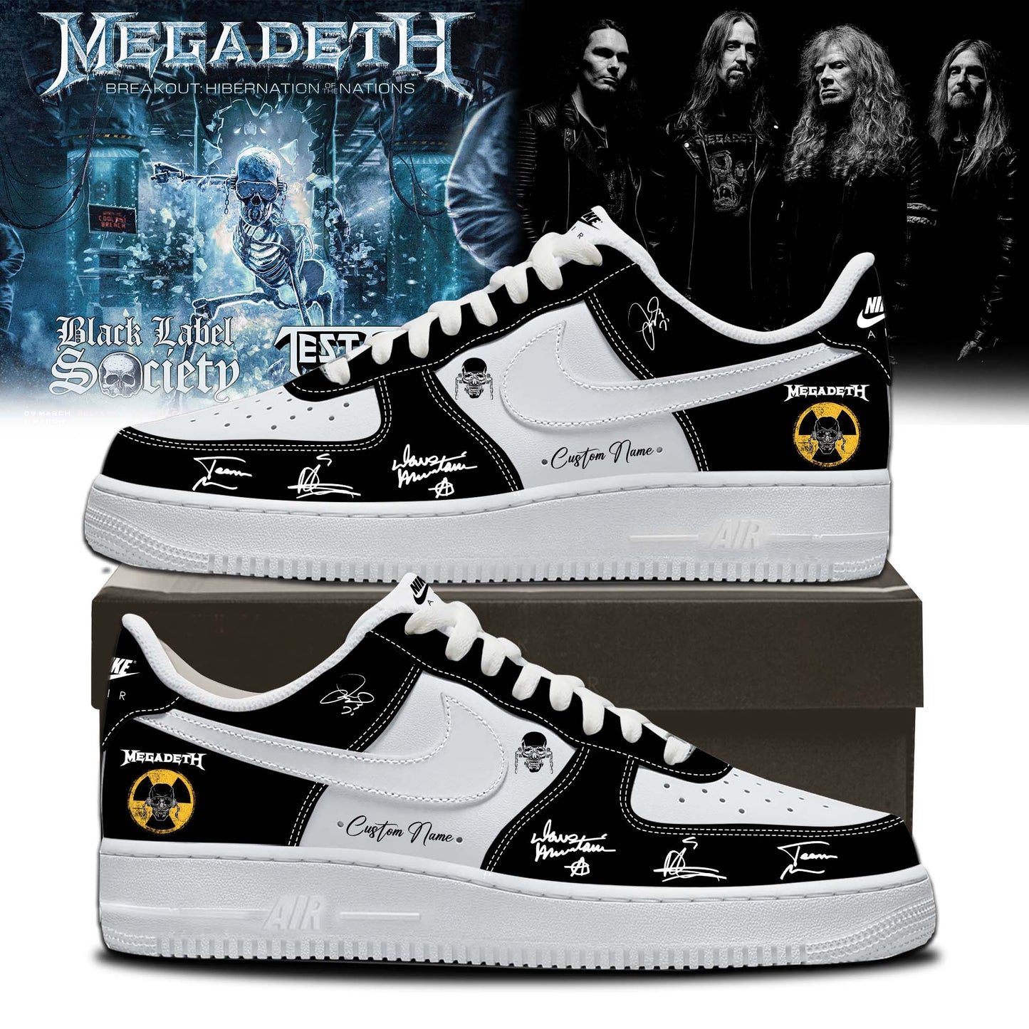 Megadeth Limited Signed Shoes AF1