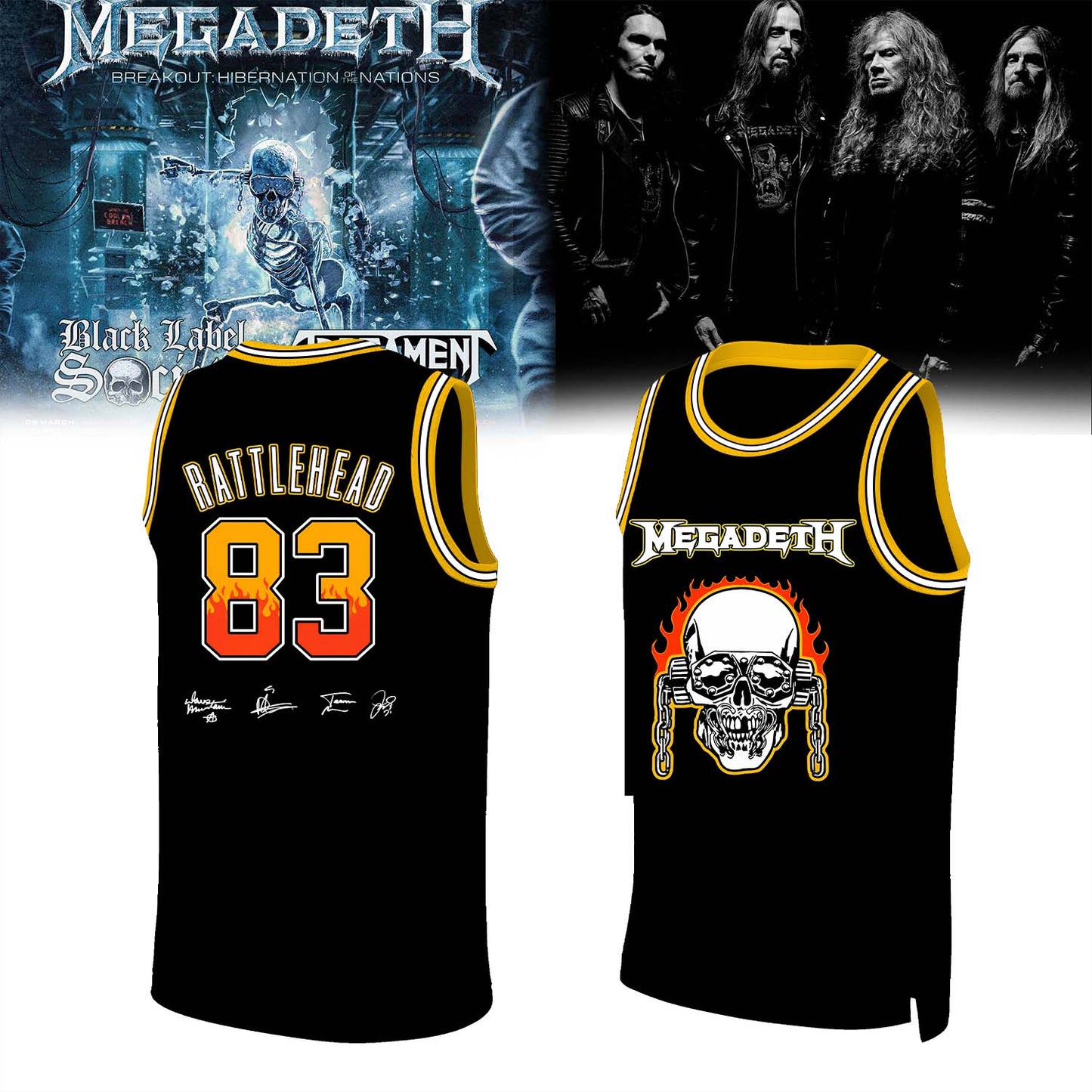 Megadeth Limited Signed Basketball Jersey