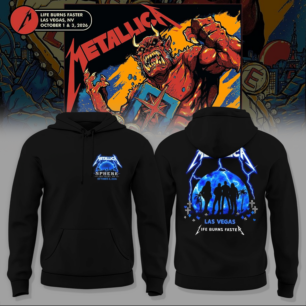Life Burns Faster, Las Vegas - M72 World Tour Hoodie