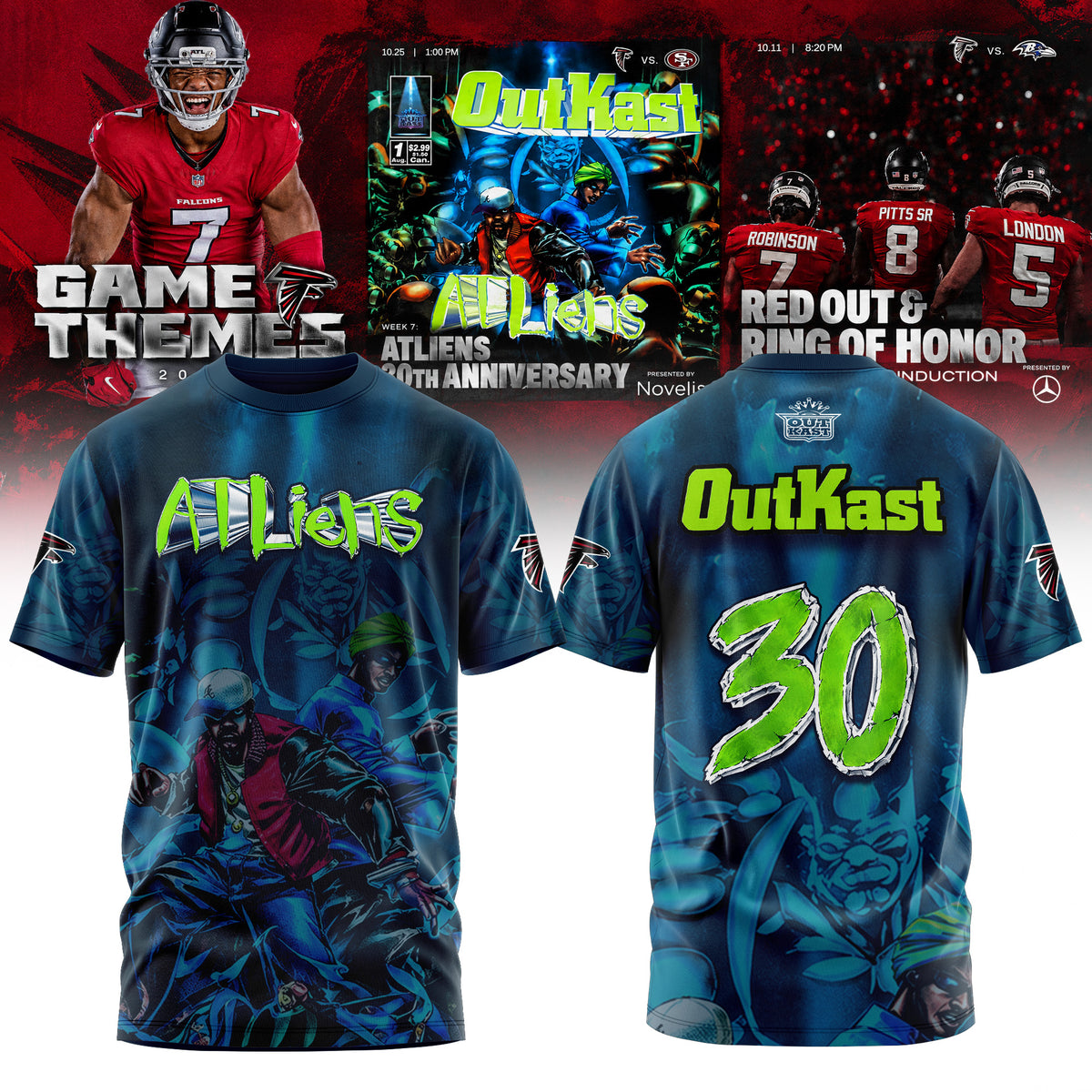 FALCONS × OUTKAST ATLiens 30TH ANNIVERSARY 2026 Edition Tee
