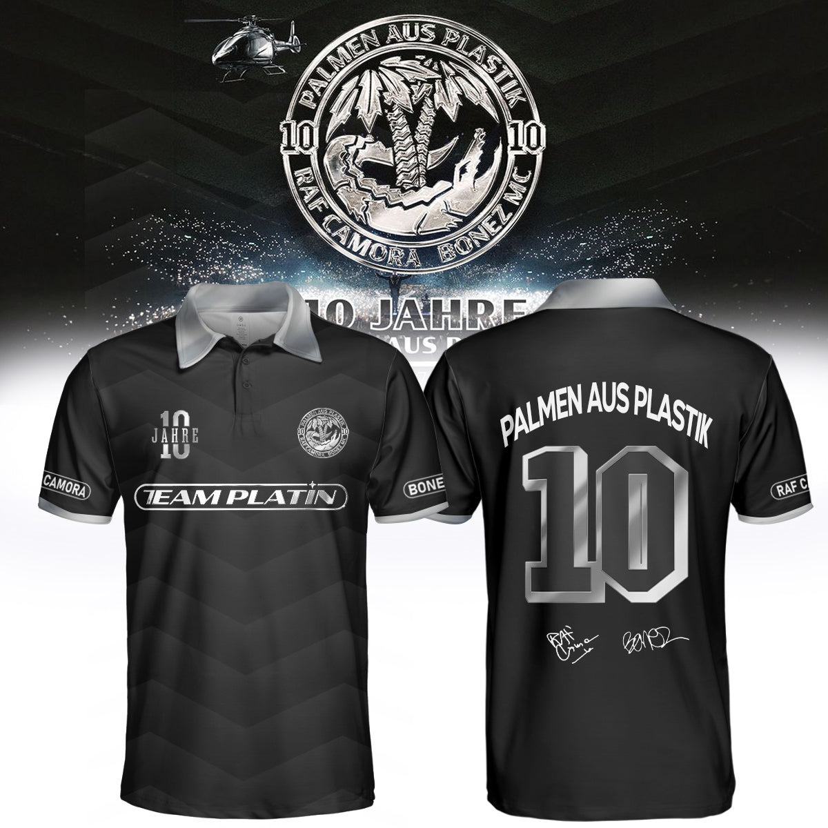 __RAF Camora & Bonez MC “10 Jahre Palmen aus Plastik Tour” . Limited Edition Signature Polo