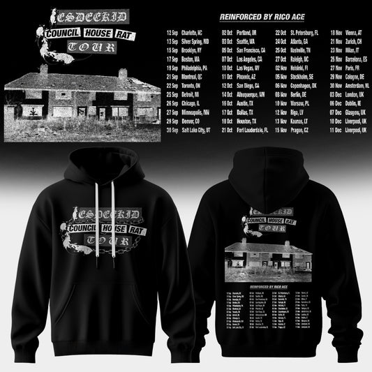 Council House Rat Tour Vintage Graphic Hoodie