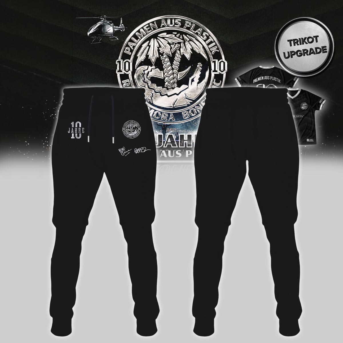 RAF Camora & Bonez MC “10 Jahre Palmen aus Plastik Tour” signed Hoodie (Custom City Name)
