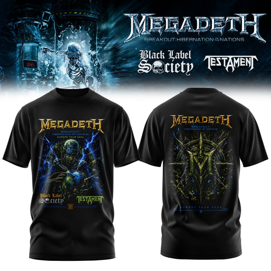 Megadeth Breakout: Hibernation of Nations Europe Tour 2026 Tshirt