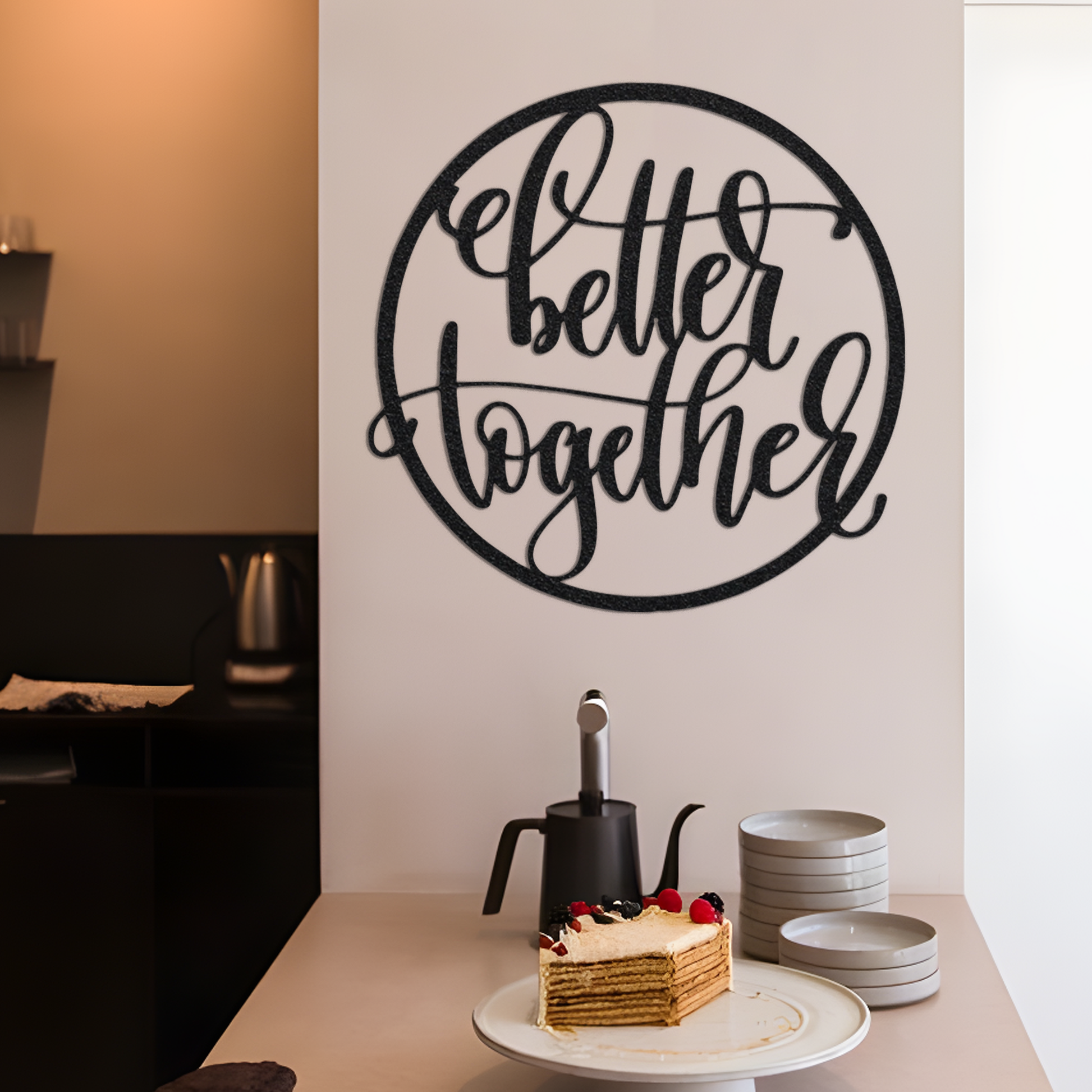 Better Together Metal Wall Decor, Better Together Metal Sign, Family Sign, Wedding Gift, Anniversary Gift, Master Bedroom Decor, Metal Words