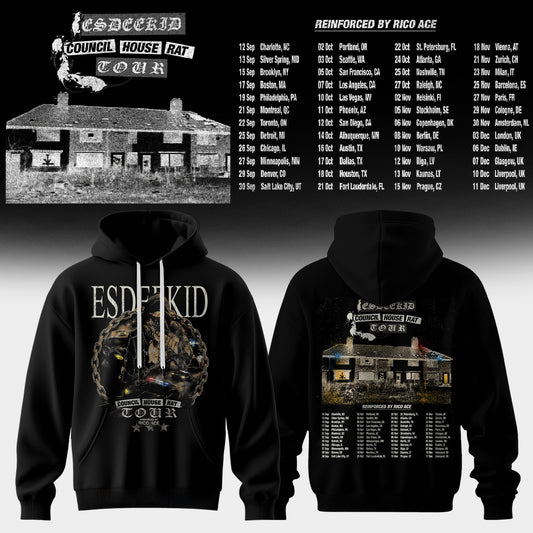 Council House Rat Tour Vintage Graphic Hoodie