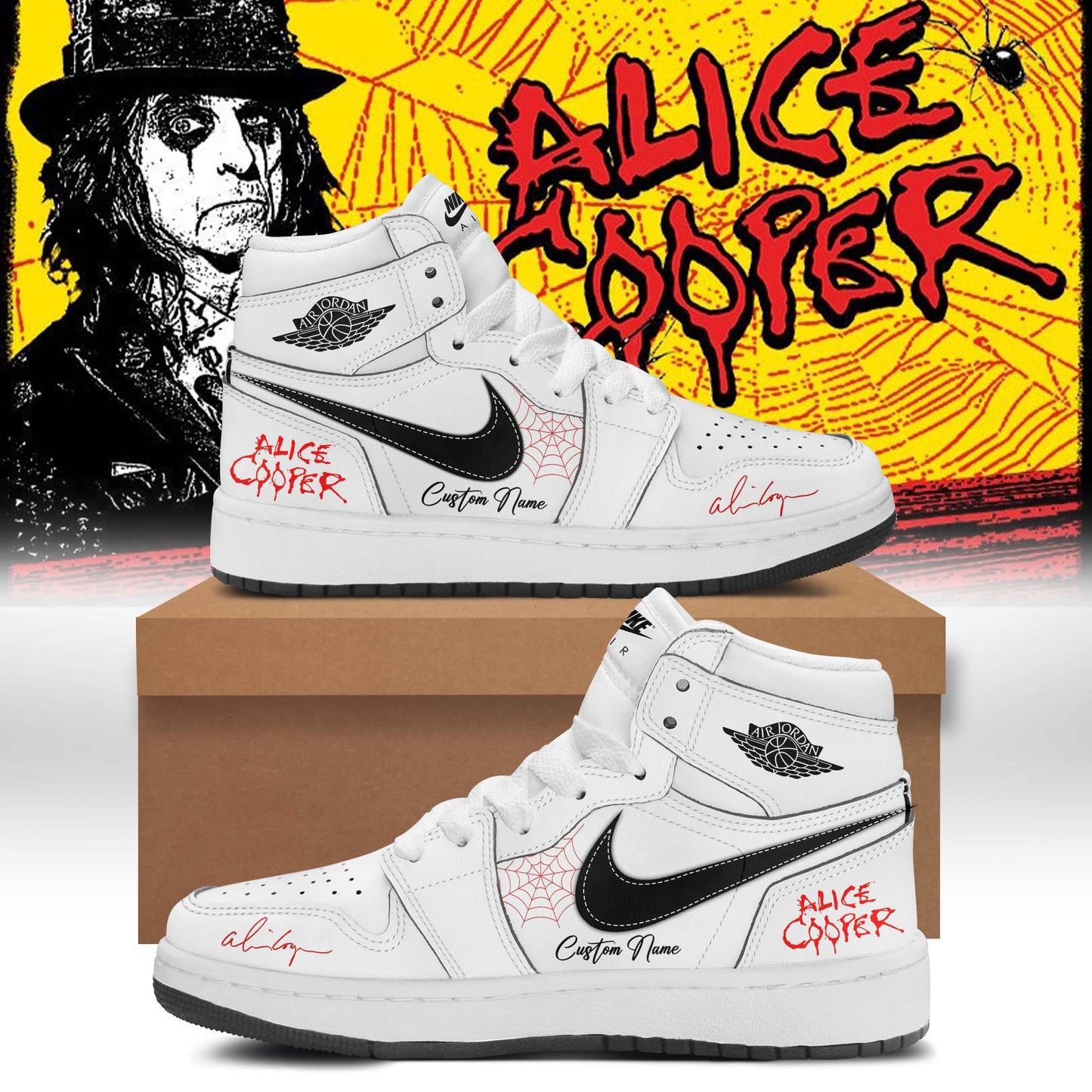 ,,Alice Cooper “Alice’s Attic Tour” 2026 Signed – Shoes 1-5