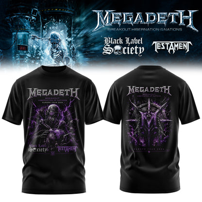 Megadeth Breakout: Hibernation of Nations Europe Tour 2026 Tshirt