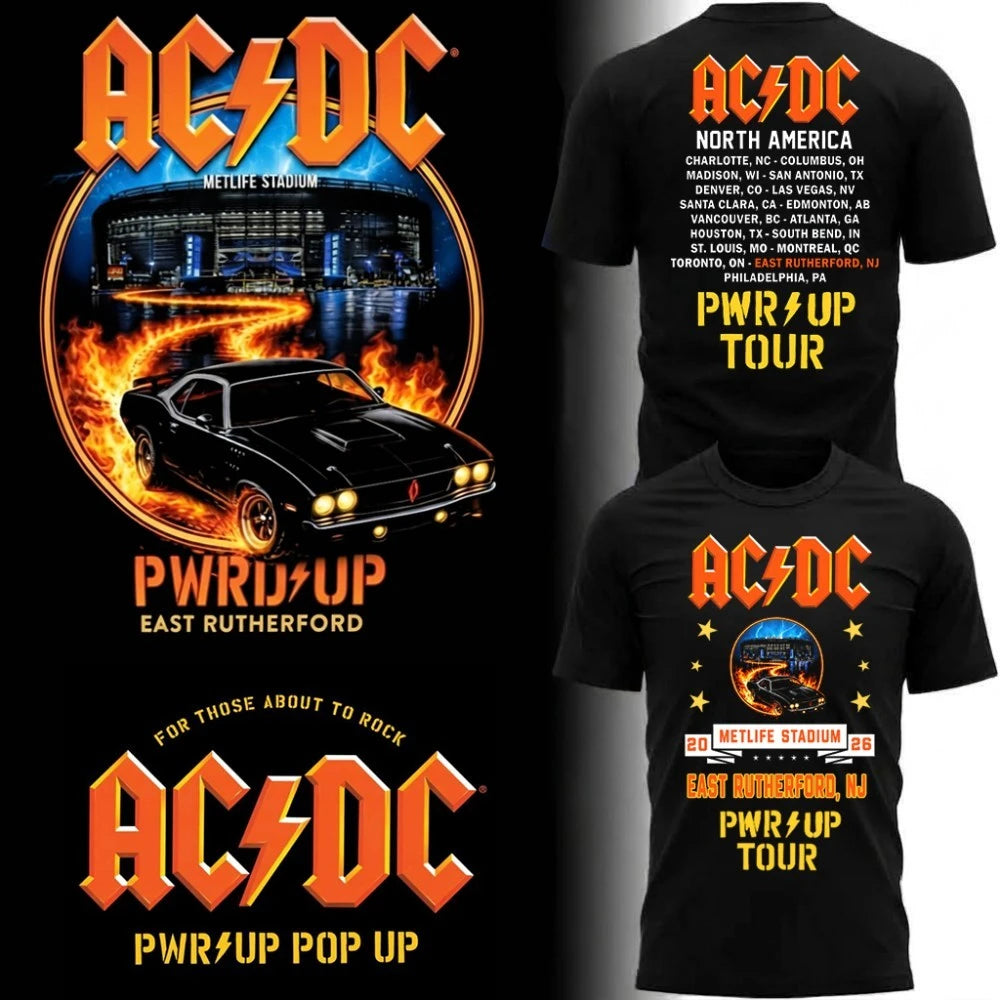 Newest Shirt AC/DC x New York Giants Event Shirt - POWER UP TOUR 2026 T-Shirt