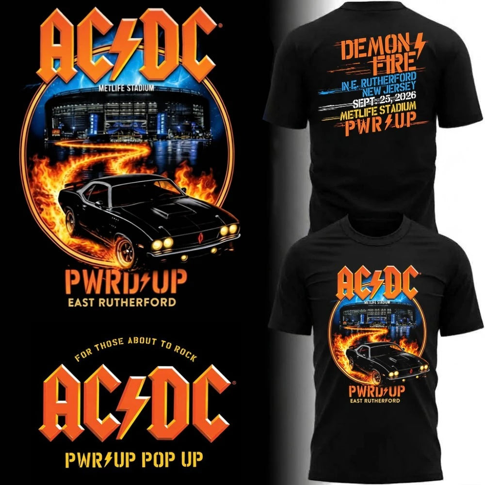 Newest Shirt AC/DC x New York Giants Event Shirt - POWER UP TOUR 2026 T-Shirt