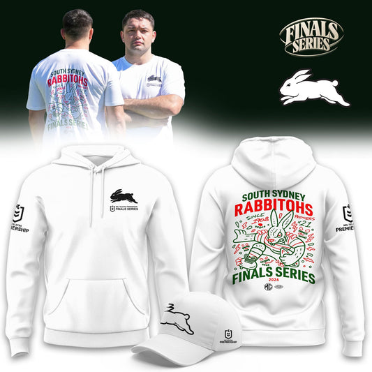 ….South Sydney Rabbitohs 2026 Final Series Limited White Hoodie