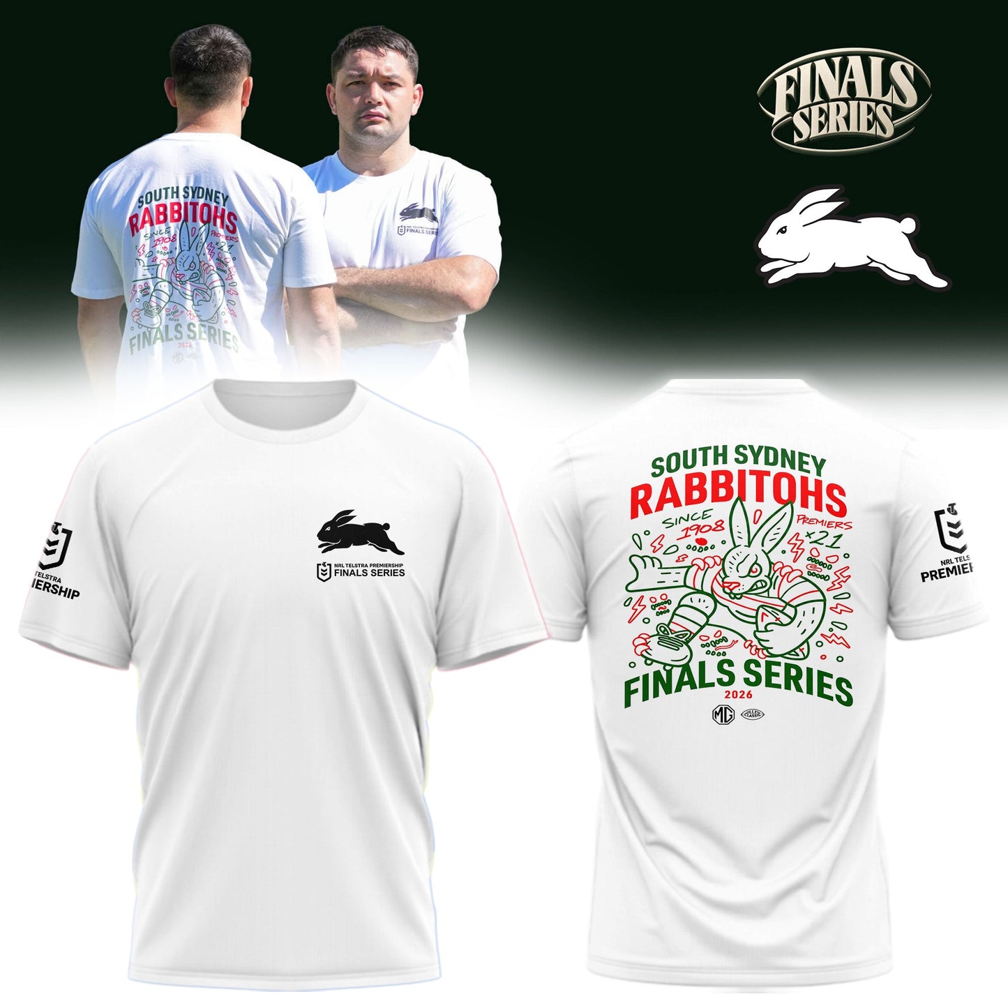 _South Sydney Rabbitohs 2026 Final Series Limited White Shirt