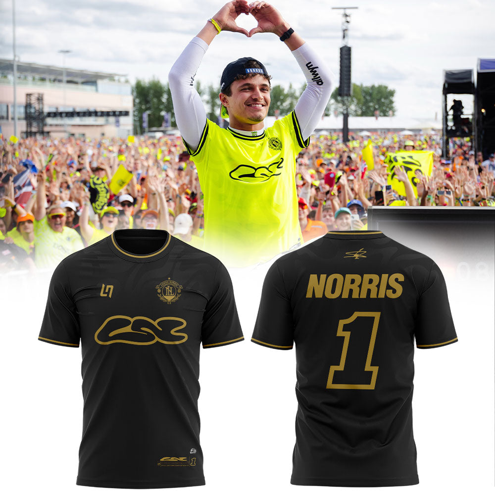 . McLaren F1 Team 2026 LANDO NORRIS GRANDSTAND LN1 Signature Shirt Black
