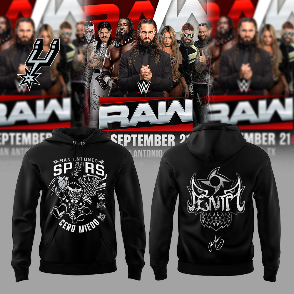 . SA Spurs x Cero Miedo WWE Monday Night RAW Hoodie