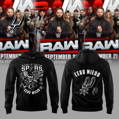 . SA Spurs x Cero Miedo WWE Monday Night RAW Hoodie V2