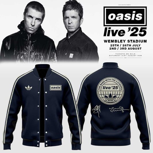 . Limited Edition Oasis “Live ’25” London Deep Blue Signature Jacket