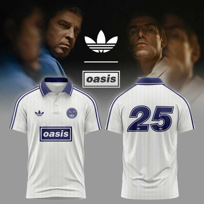 . OASIS LIVE ’25 DROP 2 White Raglan Polo