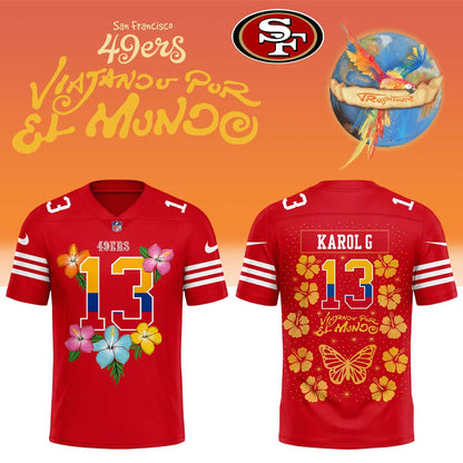 San Francisco 49ers x Back-to-back nights with the one and only Karol G Football Jersey