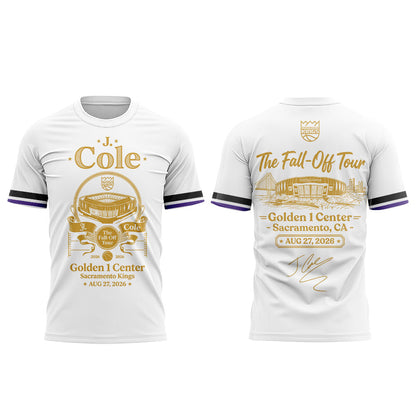 . J. Cole The Fall-Off Tour 2026 Golden 1 Center, Sacramento, CA, Sacramento Kings Shirt
