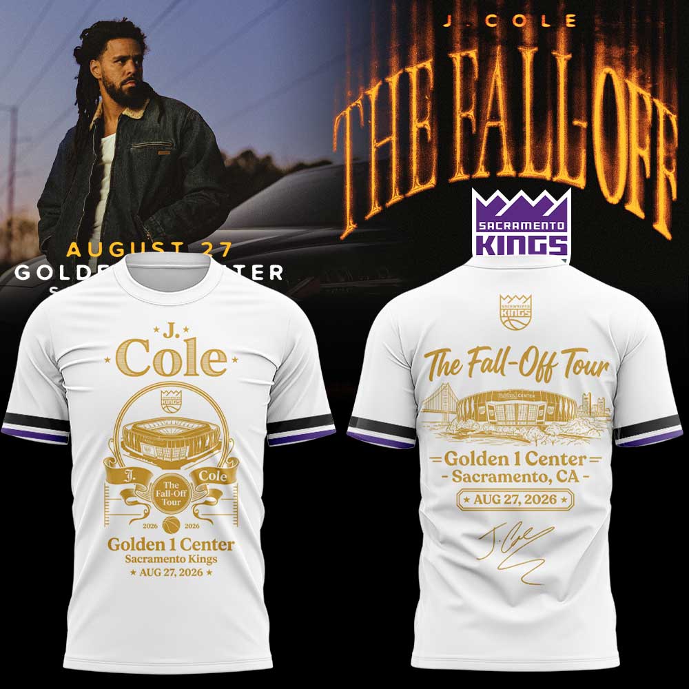 . J. Cole The Fall-Off Tour 2026 Golden 1 Center, Sacramento, CA, Sacramento Kings Shirt