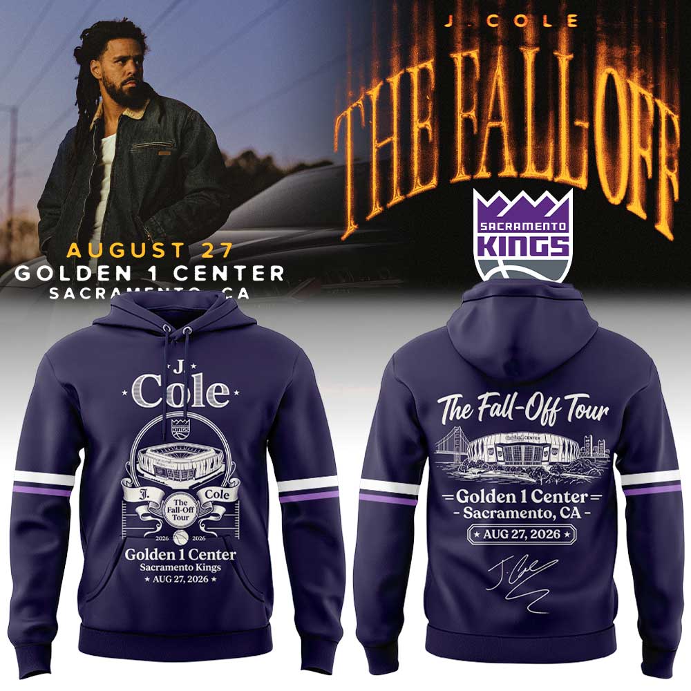 . J. Cole The Fall-Off Tour 2026 Golden 1 Center, Sacramento, CA, Sacramento Kings Hoodie V2
