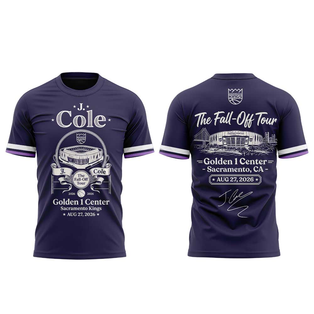 . J. Cole The Fall-Off Tour 2026 Golden 1 Center, Sacramento, CA, Sacramento Kings Shirt V2