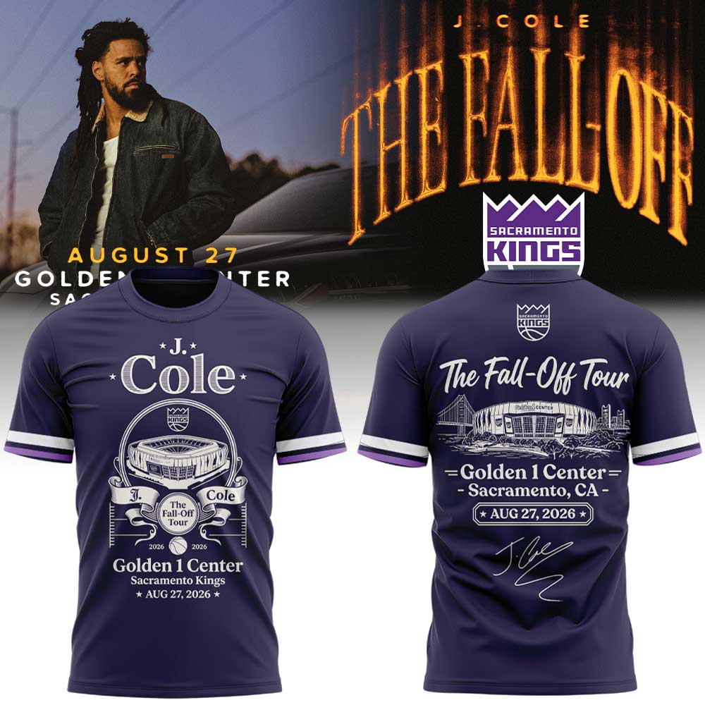 . J. Cole The Fall-Off Tour 2026 Golden 1 Center, Sacramento, CA, Sacramento Kings Shirt V2