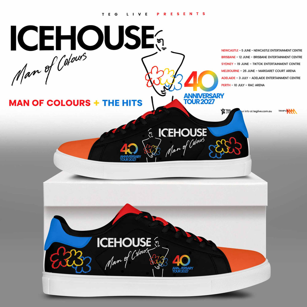 ICEHOUSE — MAN OF COLOURS 40TH ANNIVERSARY TOUR SHOES