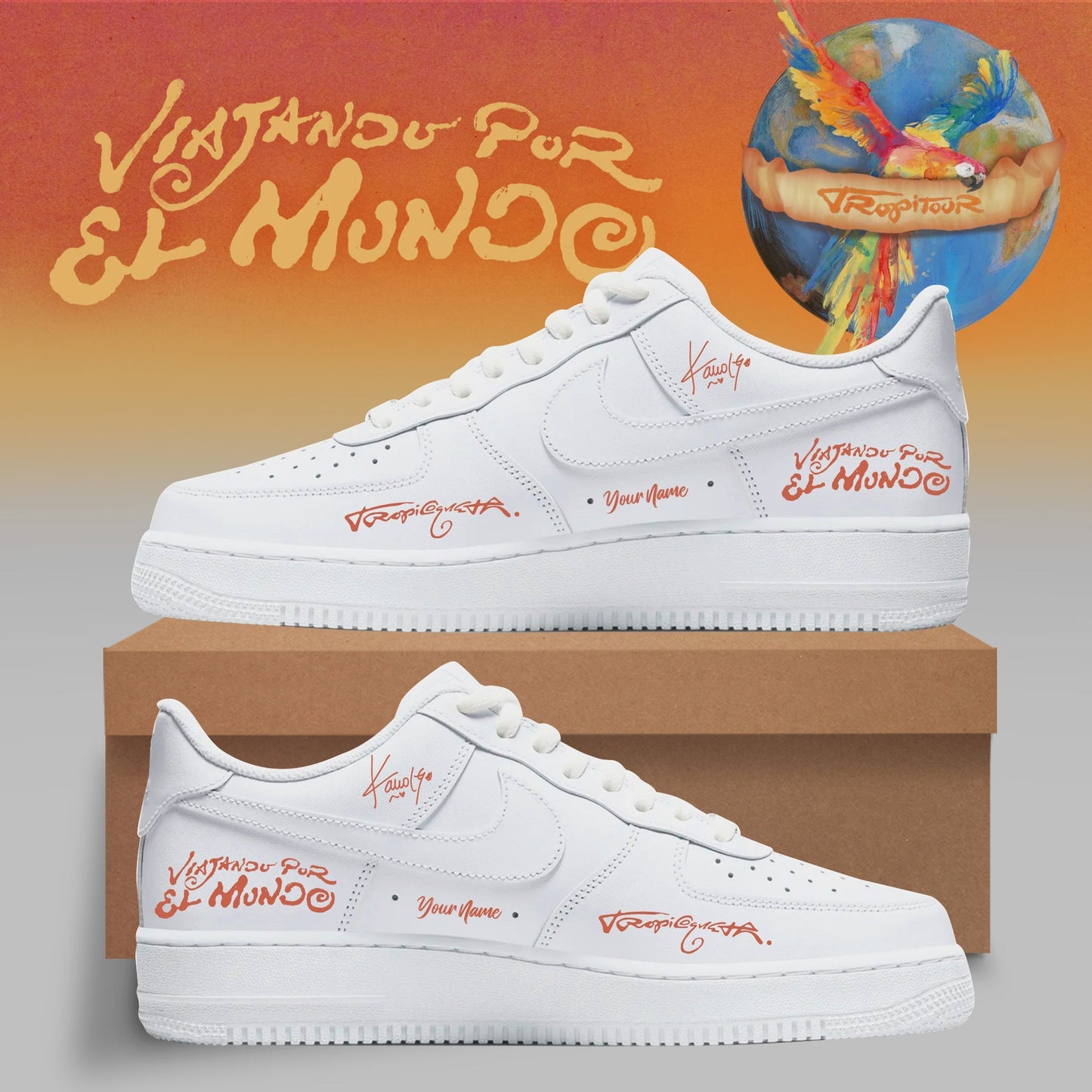 .Karol G Viajando Por El Mundo Tropitour Limited Shoes