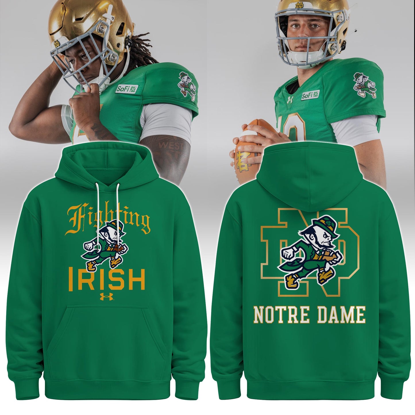 Notre Dame Kelly Green Hoodie 2026