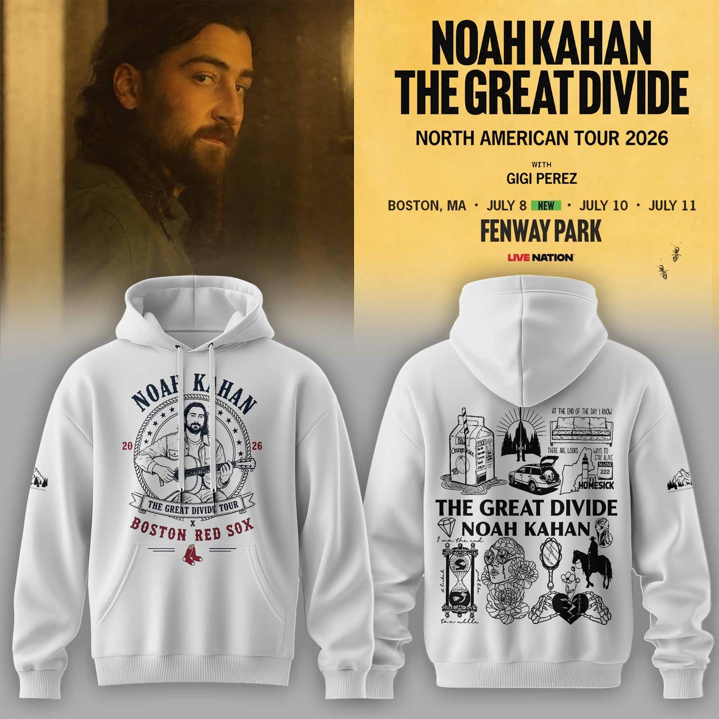 _Noah Kahan – The Great Divide Tour 2026 Limited Hoodie