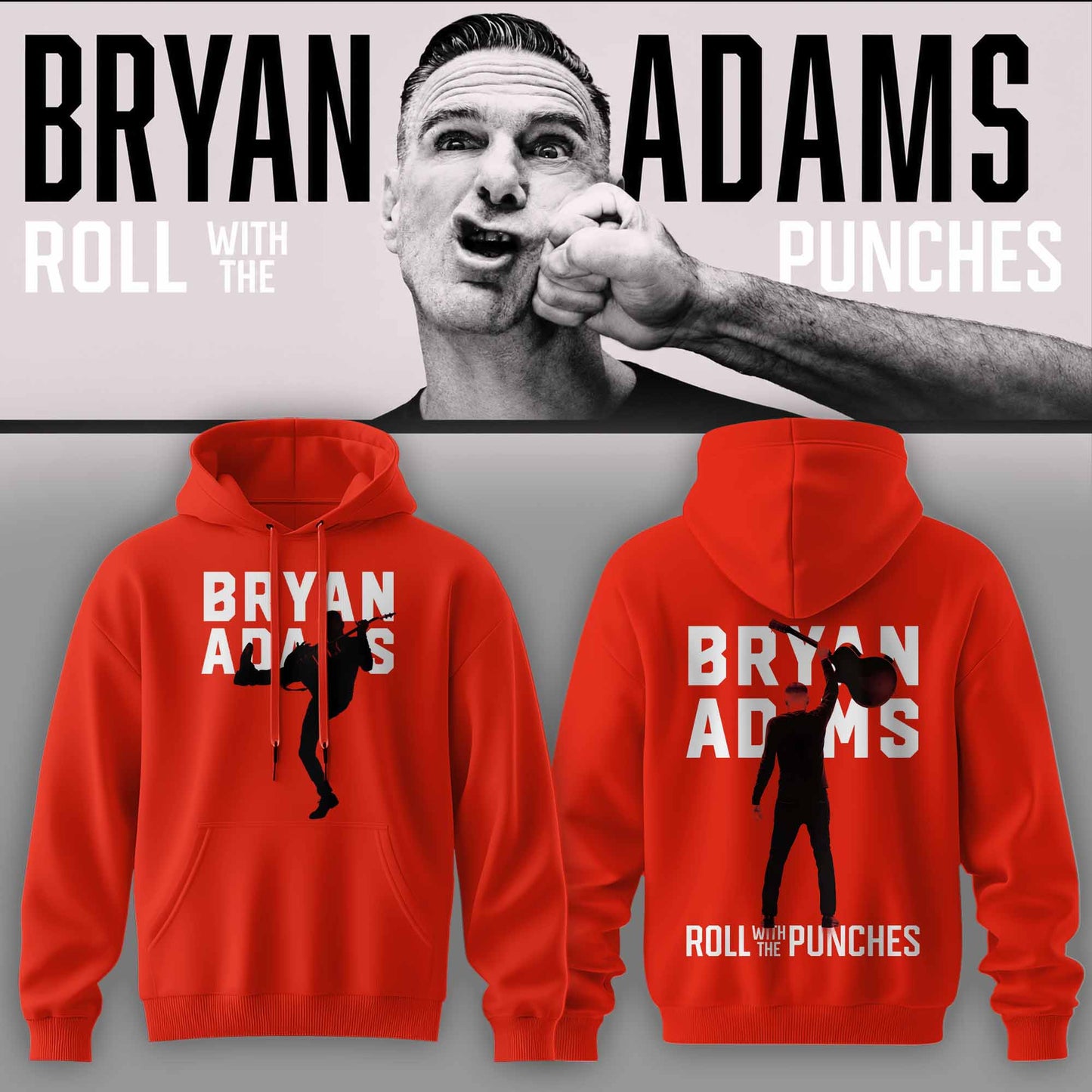 BRYAN ADAMS – ROLL WITH THE PUNCHES TOUR HOODIE