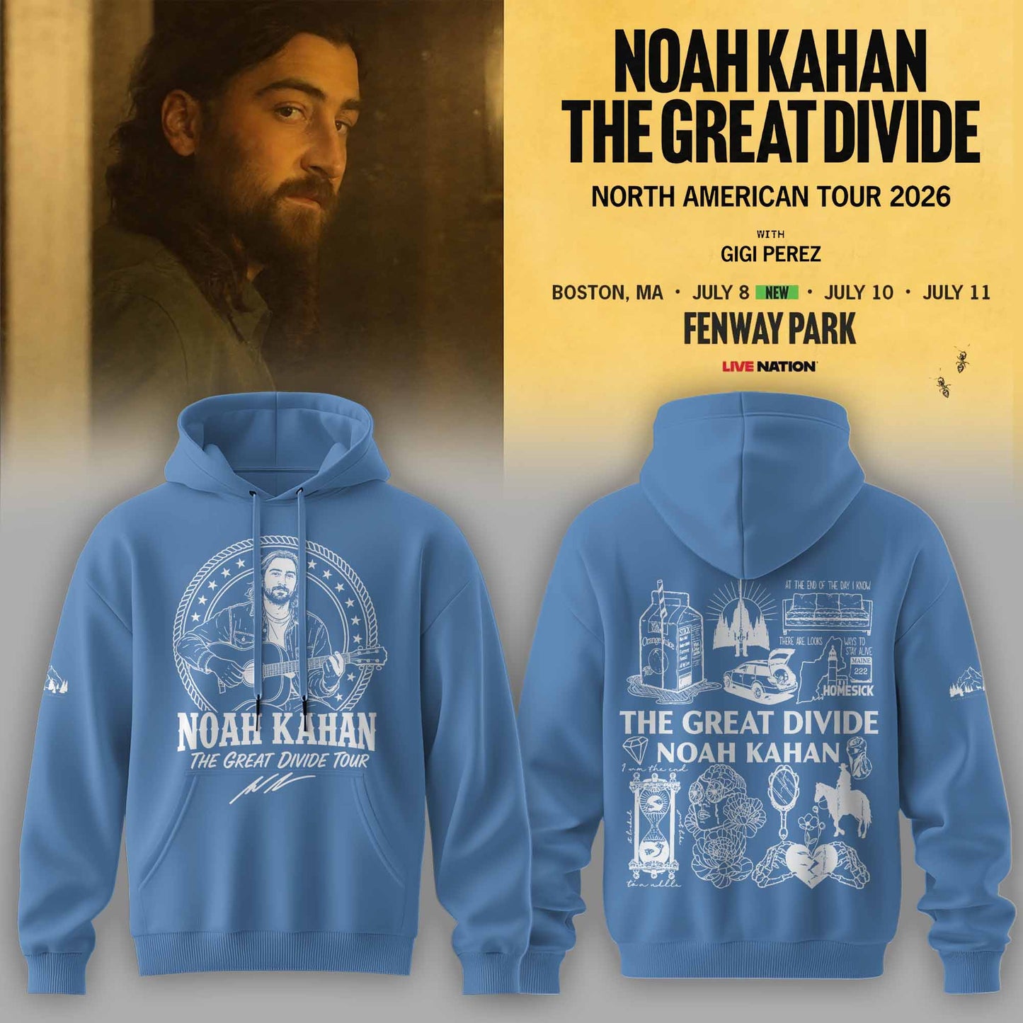 _Noah Kahan – The Great Divide Tour 2026 Limited Hoodie