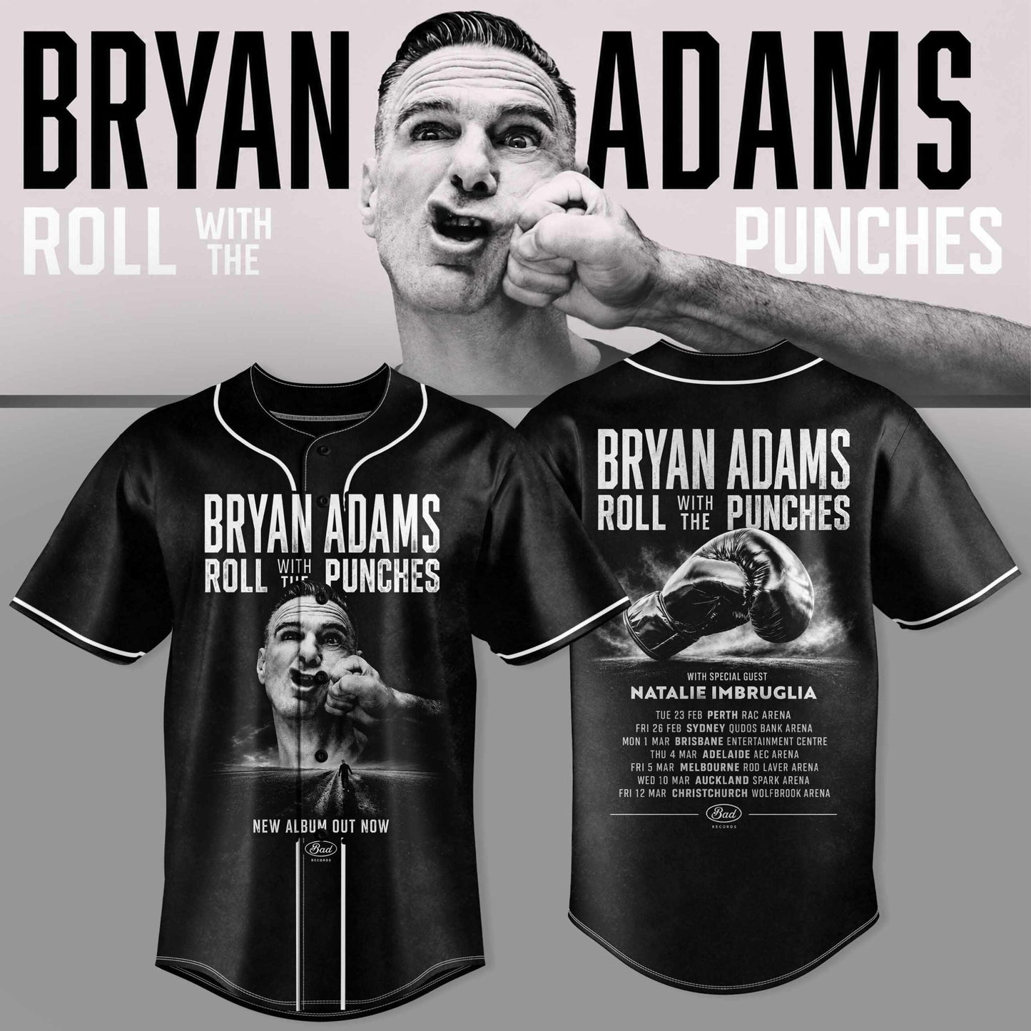 .BRYAN ADAMS – ROLL WITH THE PUNCHES TOUR JERSEY