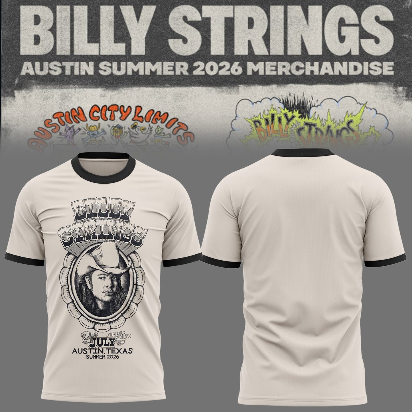 Limited Edition Billy Strings tour 2026 tshirt-KC07032610