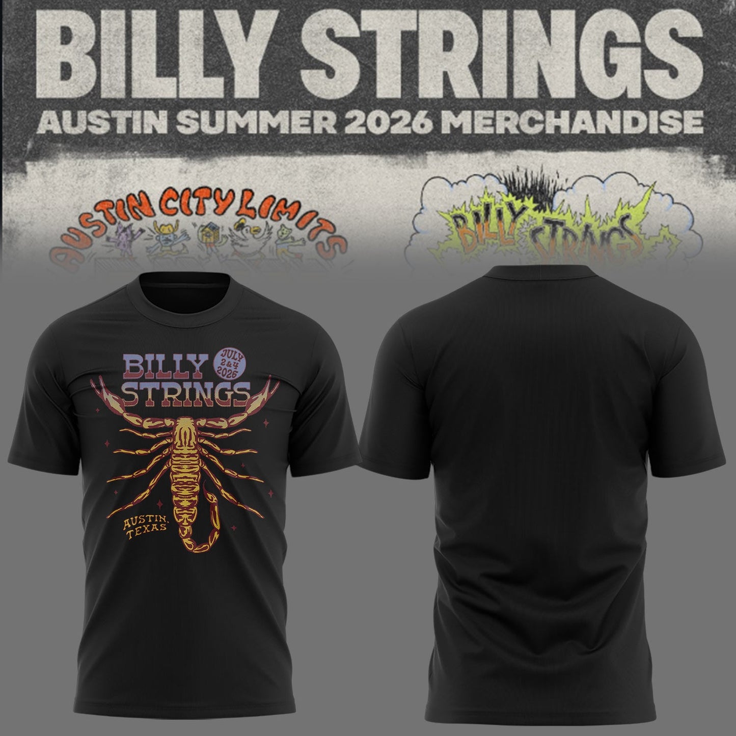 Limited Edition Billy Strings tour 2026 tshirt-KC07032616