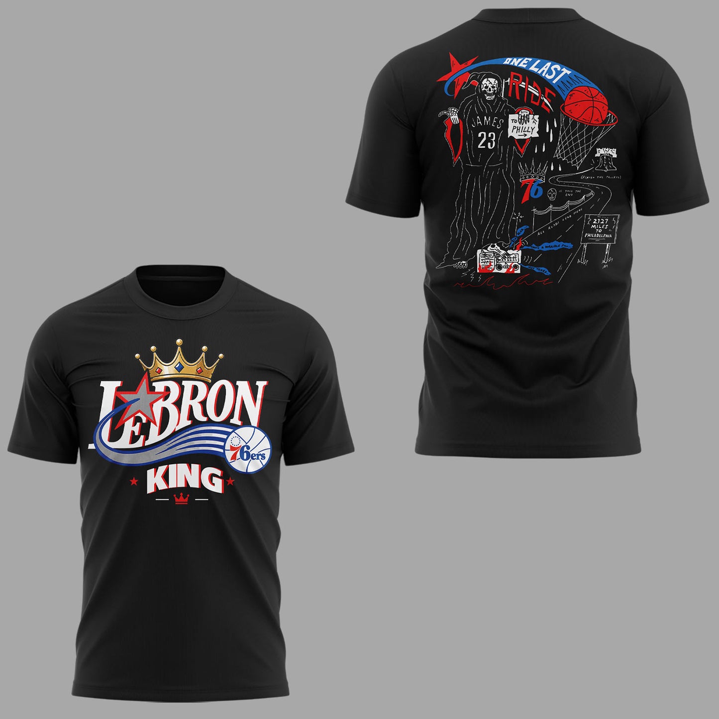 Limited Edition Welcome LBJ To The Sixers Shirt